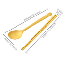 Axyaa Silicone Spoon Set - 4 Pack Non-Slip, Reusable, Portable, Dishwasher Safe