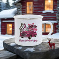 Axyaa Love Enamel Mug Set - Romantic Couples Coffee Cups