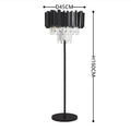 Axyaa Nordic Luxury K9 Crystal LED Floor Lamp in Black Smoke Gray for Living Room, Bedroom