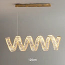 Axyaa LED Chandelier: Modern Luxe Pendant for Home, Office, or Dining Room