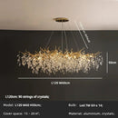 Axyaa Crystal Branch Pendant Lights with LED Luxury Gold Droplight Fixtures