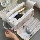 Axyaa Toiletries Makeup Bag Men Women Travel Wash Pouch Waterproof Hanging Storage