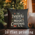 Axyaa Christmas Magic Pillow Covers for Sofa, Bedroom, Car - Rectangular Cushion Cover