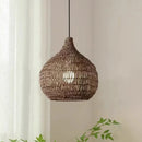 Axyaa Rattan Chandelier: Elegant LED Pendant Light for Home, Restaurant & Hotel