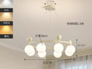 Axyaa Minimalist LED Glass Pendant Chandelier for Modern Home Decor