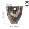 Axyaa Gold Ceramic Vase with Abstract Branches Design
