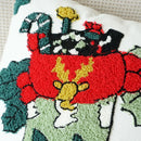 Axyaa Christmas Holiday Decor Embroidery Pillowcase - Festive Living Room Sofa Cushion Cover