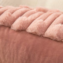 Axyaa Soft Plush Cushion Cover in Pink Ivory for Cozy Home Decor