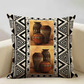 Axyaa Geometric Sofa Cushion Cover 45x45cm Linen Double-sided Print