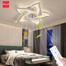 Axyaa Lotus Ceiling Fan Light: Remote Control, 6-speed, Decorative LED for Living Room & Bedroom