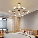 Axyaa Glass Bubble Branch Chandelier: Modern Round Ball Lighting for Living, Bedroom, Kitchen