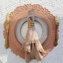 Axyaa Round Pink Placemats Set for Dining and Events
