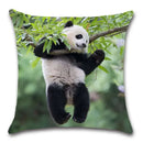 Axyaa Panda Cartoon Cushion Cover – 45x45cm Polyester Throw Pillowcase for Home Decor