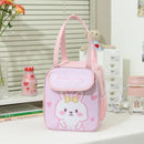 Axyaa Purple Cat Lunch Bag: Insulated Thermal Tote for School and Work