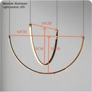 Axyaa Modern U-shaped Chandelier for Living Room, Dining Room, and Staircase