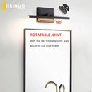 Axyaa LED Bathroom Vanity Light Fixture | Dimmable 5CCT 180° Rotatable Mirror Bar Decor