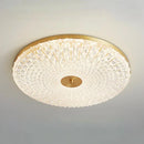 Axyaa Copper Crystal Circular LED Ceiling Light Luxe Modern Decor for Living Room