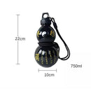 Axyaa Retro Water Gourd Plastic Bottle - Large Capacity, Portable for Sports, Outdoor, Travel