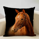 Axyaa Tropical Style Running Horses Pillowcase Home Decor Square Linen Animal Pillow Case