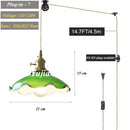 Axyaa Glass Pendant Light E27 Base Adjustable Ceiling Lamp for Living Room