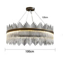 Axyaa Crystal Chandelier Pendant Light for Living and Dining Room