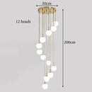 Axyaa Modern Stair Chandelier LED Ceiling Pendant Light for Indoor Living Room