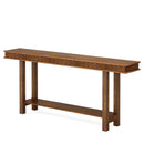 Axyaa 2-Tier Extra Long Wood Console Table, Narrow Sofa Entryway Table with Storage