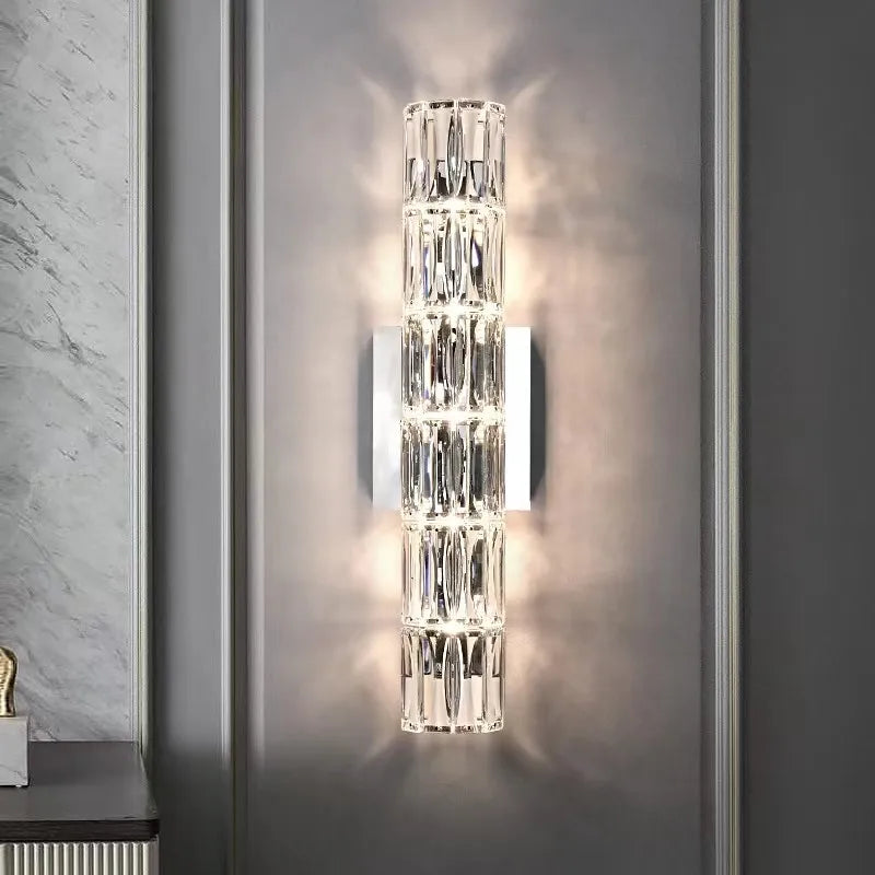 Axyaa Crystal Wall Sconces Lighting: Elegant Glass Wall Light Fixtures