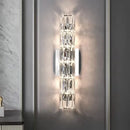 Axyaa Crystal Wall Sconces Lighting Chrome Glass Elegant Modern Lights