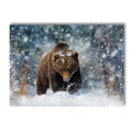 Axyaa Winter Snow Animals Canvas Wall Art Print for Living Room