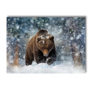 Axyaa Winter Snow Animals Canvas Wall Art Print for Living Room