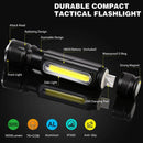 Axya Rechargeable LED Flashlight Set of 10 Bright Waterproof Torches