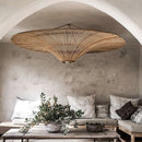 Axyaa Handmade Rattan Pendant Light Wicker Chandelier for Home and Shop Decor