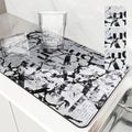 Axyaa Artistic Drying Mat for Kitchen Counter, Non-Slip Absorbent Placemat