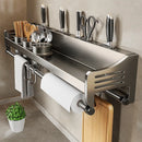 Axyaa Stainless Steel Kitchen Shelf Rack for Seasoning and Knife Storage
