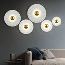 Axyaa LED Pleated Disc Wall Lamp - UFO-Shaped Wall Decor Light