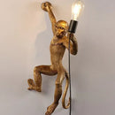 Axyaa Monkey Pendant Lamp: Hemp Rope Creative Wall Sconce Light