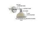 Axyaa Nordic LED Wall Sconce Iron Arm Switch Bedroom Living Room Bathroom Mirror Light