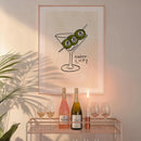 Axyaa 8-ball Olive Martini Art Canvas Print for Modern Home Decor