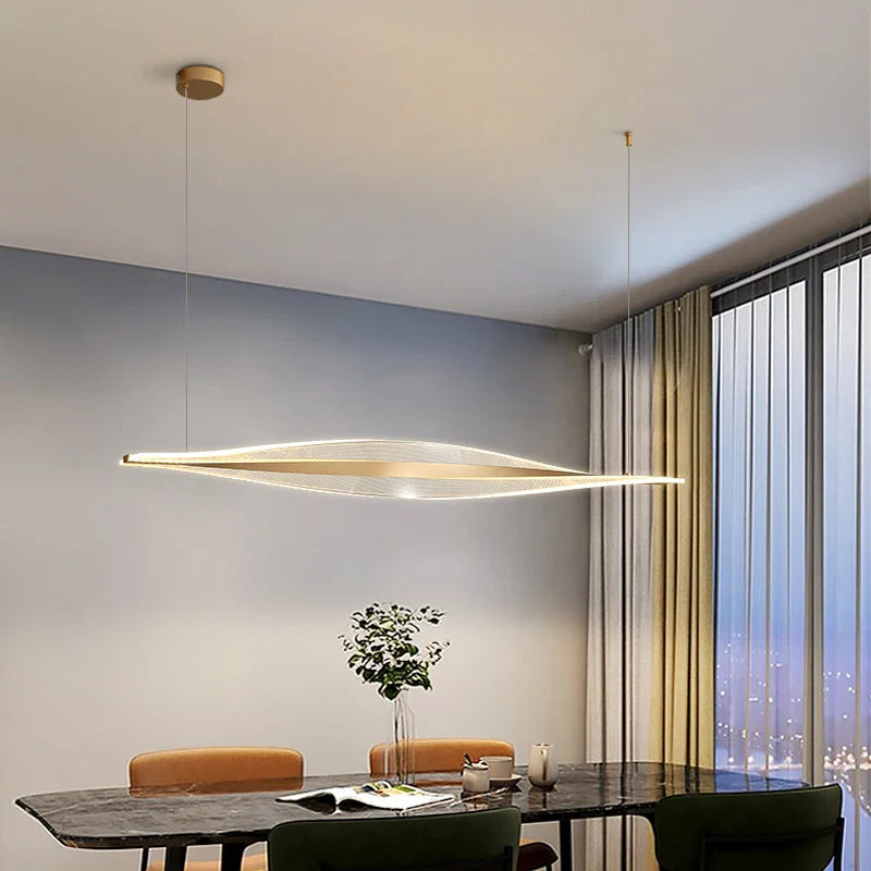 Modern Acrylic Pendant Light by Axyaa - Sleek Hanging Lamp for Dining Room, Kitchen, Bar