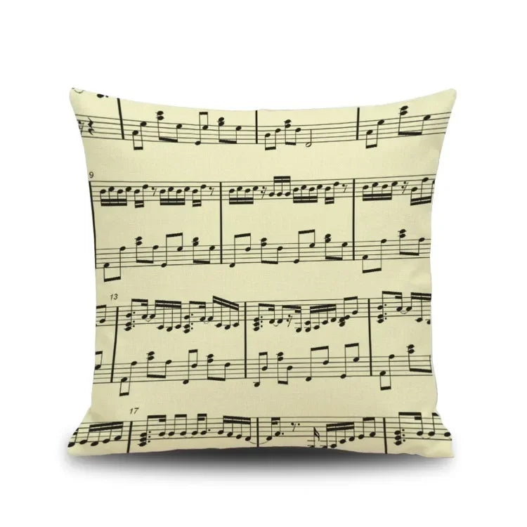 Axyaa Piano Key Notes Pillowcase - Home/Office Sofa Decor