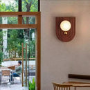 Axyaa Alabaster Round LED Wall Lamp for Bedroom Decor & Lighting