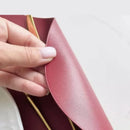 Axyaa Oval Faux Leather Placemat Coaster Sets - Waterproof Non-Slip Nordic Table Pads