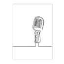 Axyaa Abstract Piano Headset Guitar Line Wall Art Canvas Minimalist Print for Living Room