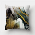 Axyaa Marble Ocean Sea Pattern Polyester Throw Pillow Cover - Home Sofa Decor
