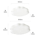 Axyaa White Ceramic Molecular Cuisine Plate Steak Salad Dessert Dish