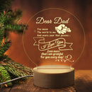 Axyaa 3D Night Light Wooden Base Acrylic LED Lamp, Personalized Gift