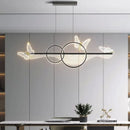 Axyaa Nordic Light Luxury LED Chandelier - Modern Black/Gold Butterfly Design