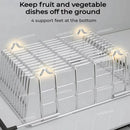 Axyaa Stainless Steel Sink Drying Rack Drainer Basket for Fruits & Vegetables