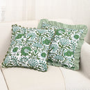 Axyaa Floral Printed Ruffle Pillow Cover Set - Home Decor Living Room